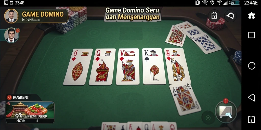 Tampilan menarik dari gameplay 234E yang menampilkan susunan batu Domino.