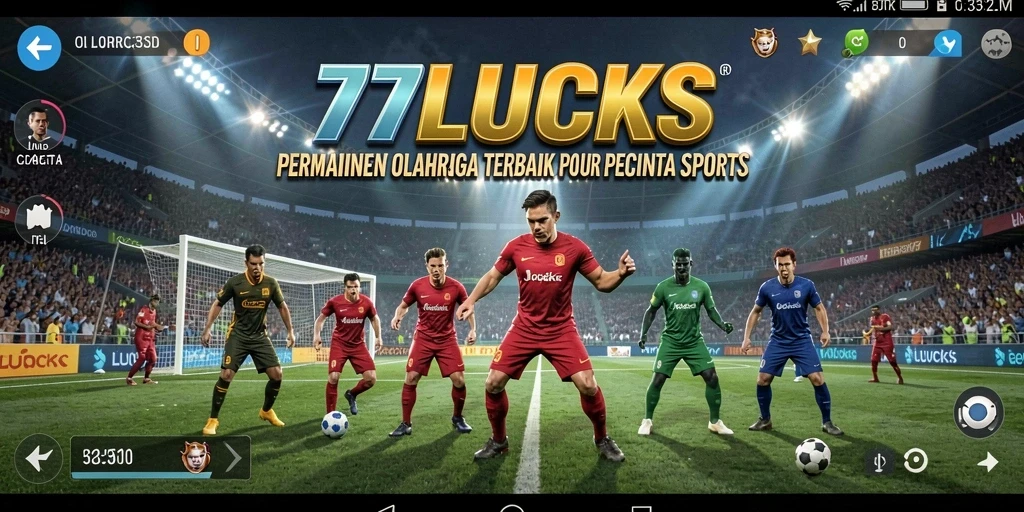 Tangkapan layar gameplay 77LUCKS dengan aksi olahraga yang seru.