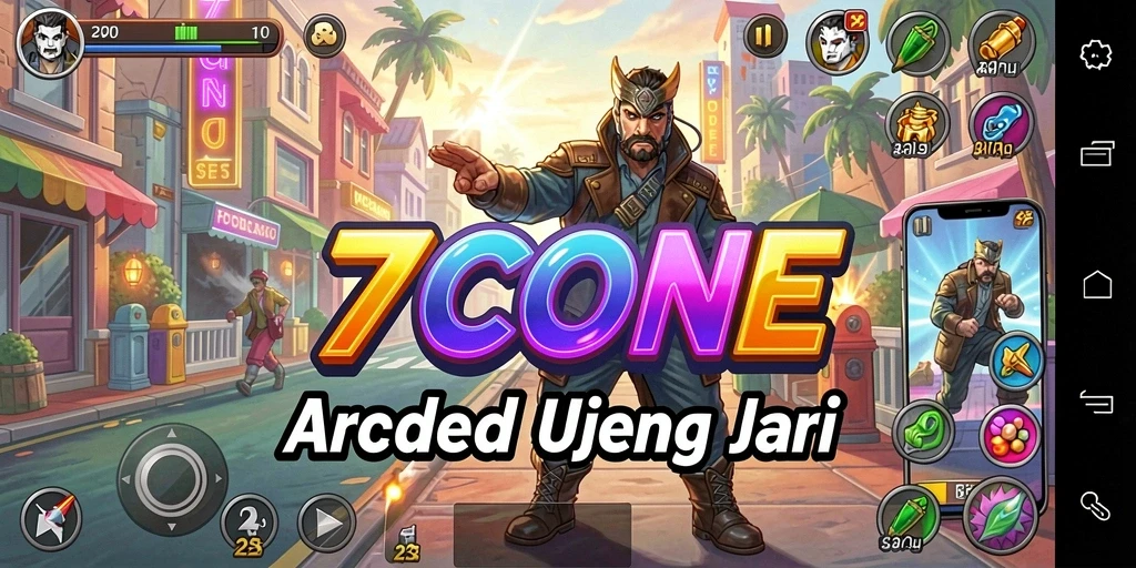 Tampilan gameplay seru dari 7CONE dengan grafis menarik.