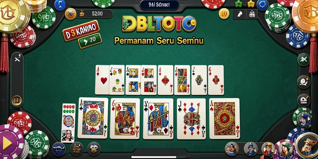 Screenshot gameplay DBLTOTO menunjukkan keseruan bermain Domino.