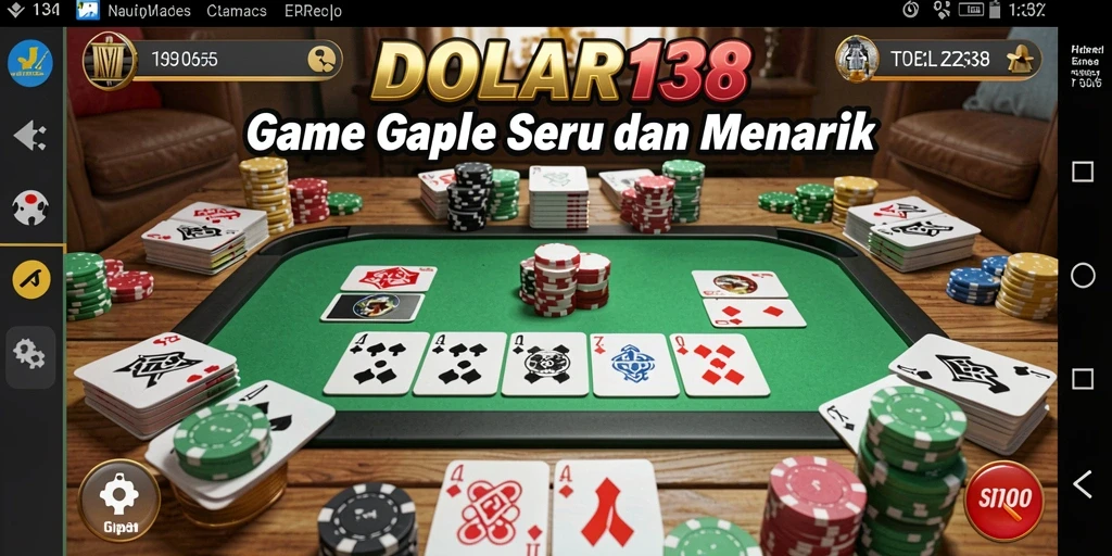 Screenshot gameplay DOLAR138 menampilkan suasana seru saat bermain Gaple.