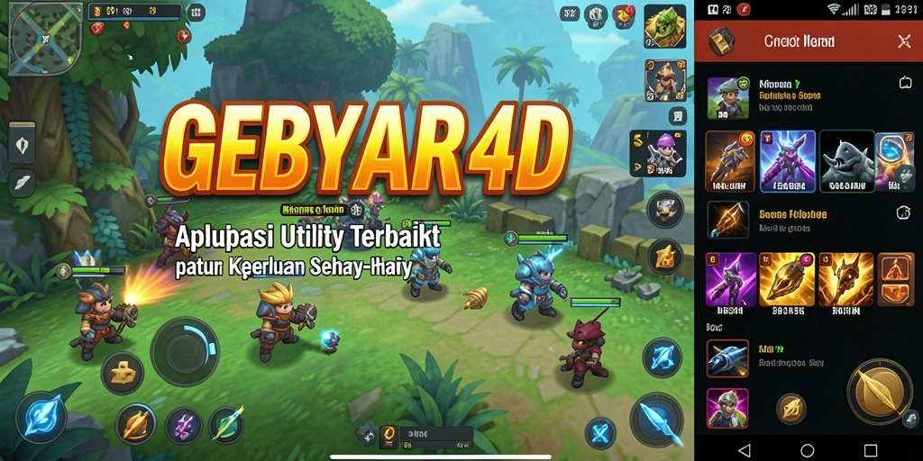 Tampilan menarik dari aplikasi Utility GEBYAR4D untuk kemudahan sehari-hari.