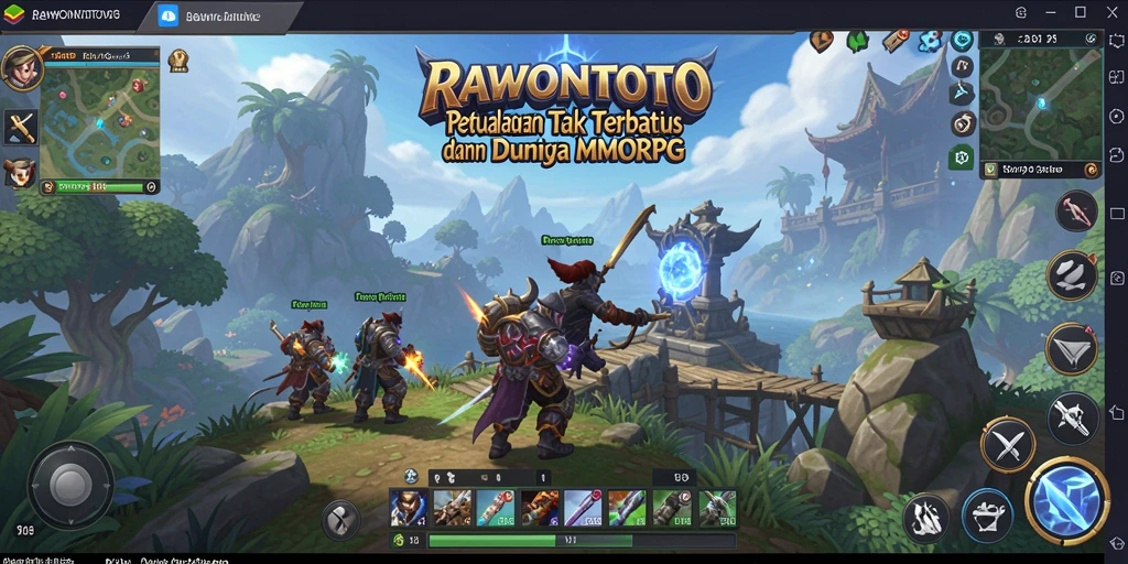 Tampilan gameplay menarik di dunia fantasi RAWONTOTO.