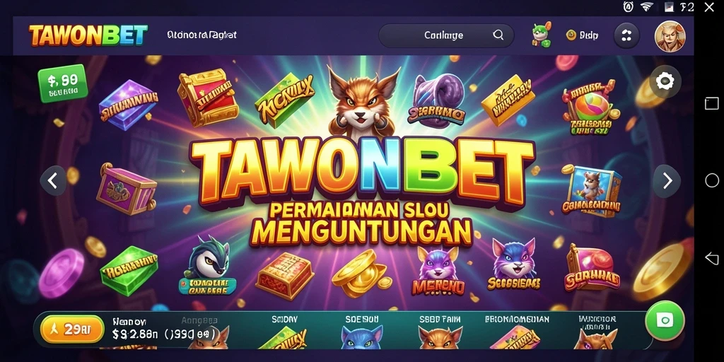 Tampilan gameplay seru dan interaktif dari TAWONBET.