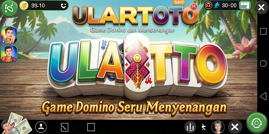 Tampilan seru gameplay domino di ULARTOTO yang menantang.