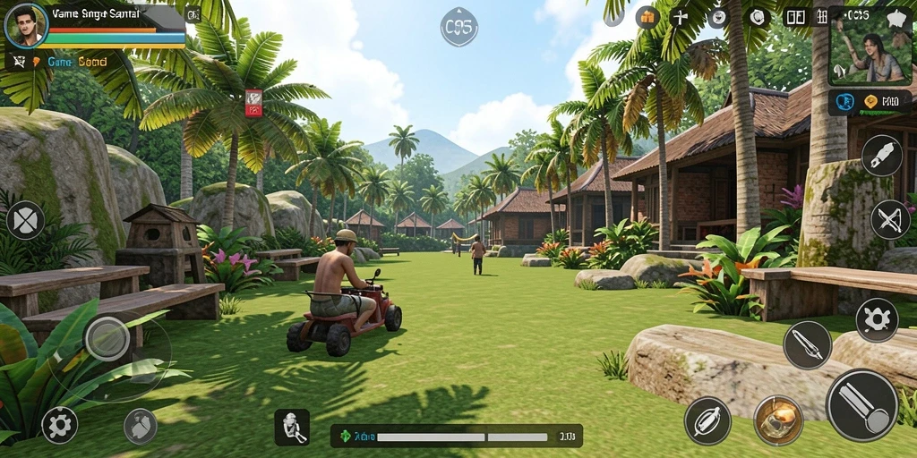 Tampilan gameplay VC55 yang ceria dan menghibur.